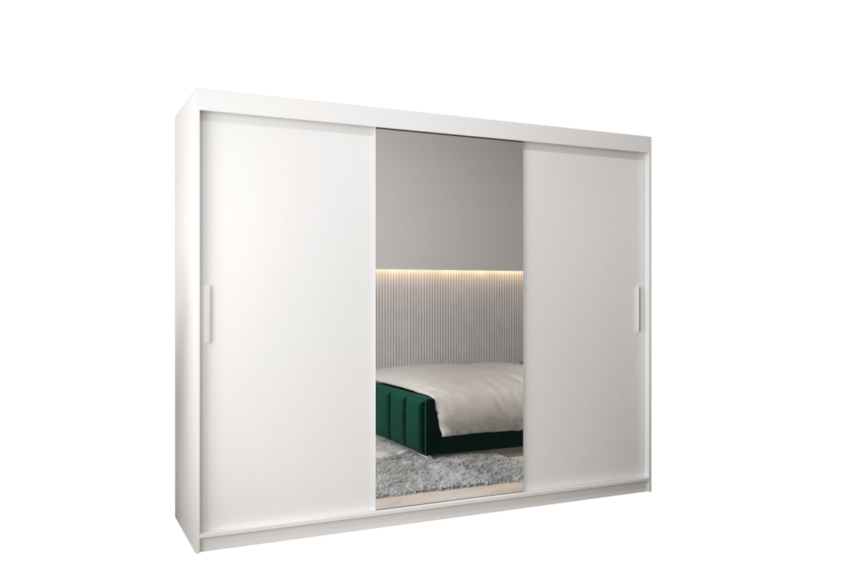 MORI 3 ruhásszekrény, 250x200x62, fehér -  - 0