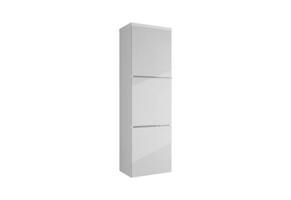 LARTO függő fürdőszobaszekrény, 30x110x31, fehér/fehér fényes -  - 0