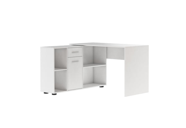 ELISEA íróasztal, 121,4x75,3x120, fehér -  - 0