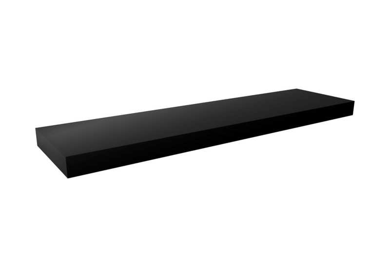 ALBA polc, 80x5x26, fekete mat -  - 0