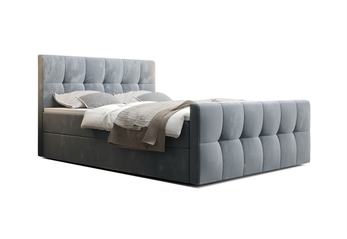 HATAN kárpitozott boxspring ágy, 90x200, monolith 70, jobb -  - 0