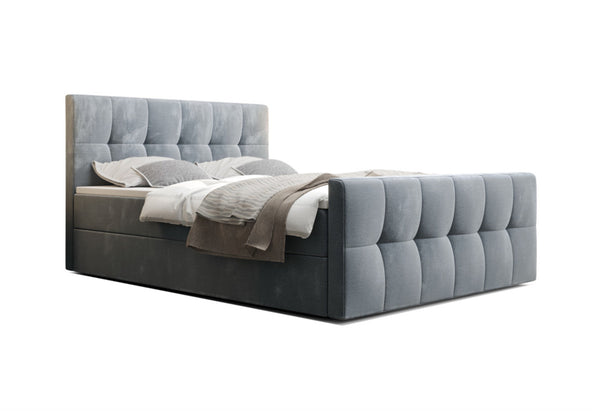 HATAN kárpitozott boxspring ágy, 90x200, monolith 70, jobb -  - 0