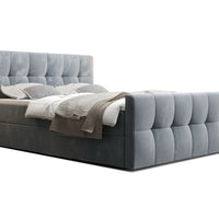 HATAN kárpitozott boxspring ágy, 140x200, monolith 70 -  - 0