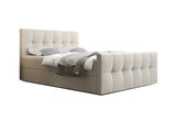 HATAN kárpitozott boxspring ágy, 140x200, monolith 02 -  - 0