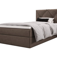TELA kárpitozott boxspring ágy, 90x200, monolith 15, jobb -  - 0