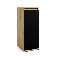 DAKKA magas komód, 40x88x30, dub artisan/černý -  - 0