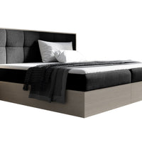 ISABELA 2 hálószoba összeállítás, 120x200, nordic teak/fekete -  - 0