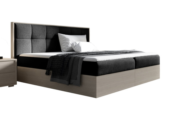 ISABELA 2 hálószoba összeállítás, 120x200, nordic teak/fekete -  - 0