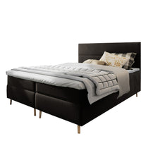 LANTA kárpitozott boxspring ágy, 140x200,  kronos 07 -  - 0
