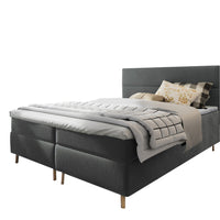 LANTA kárpitozott boxspring ágy, 140x200,  kronos 15 -  - 0