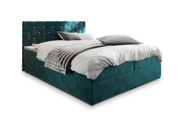 IRANA kárpitozott boxspring ágy, 140x200,  magic velvet 2221 -  - 0