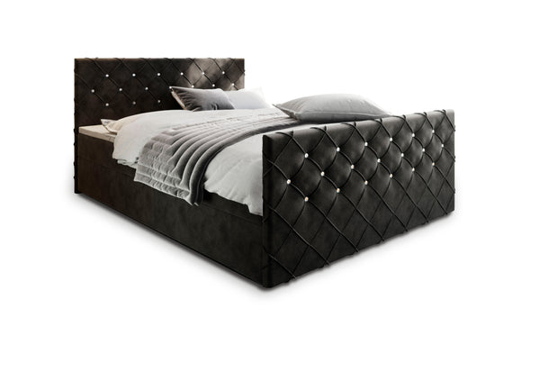MINDY kárpitozott boxspring ágy, 140x200,  magic velvet 2219 -  - 0