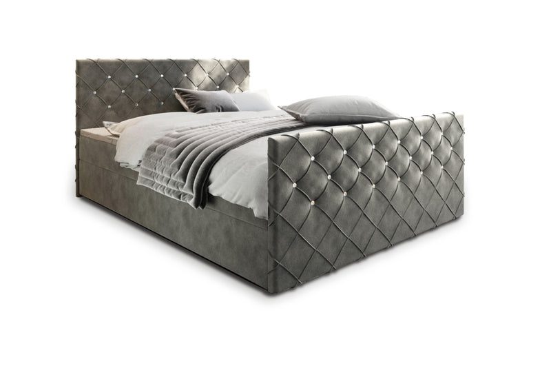 MINDY kárpitozott boxspring ágy, 140x200,  magic velvet 2217 -  - 0