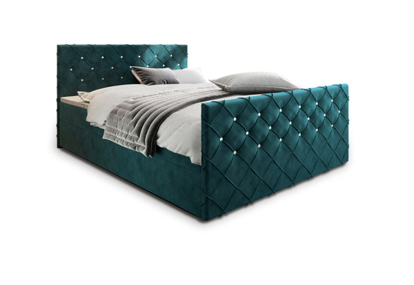 MINDY kárpitozott boxspring ágy, 140x200,  magic velvet 2221 -  - 0