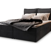 LINTO boxspring kárpitozott ágy, 140x200, monolith 95 -  - 0
