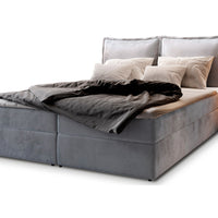 LINTO boxspring kárpitozott ágy, 140x200, monolith 84 -  - 0