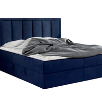 FRANIA kárpitozott boxspring ágy, 140x200, kronos 09 -  - 0
