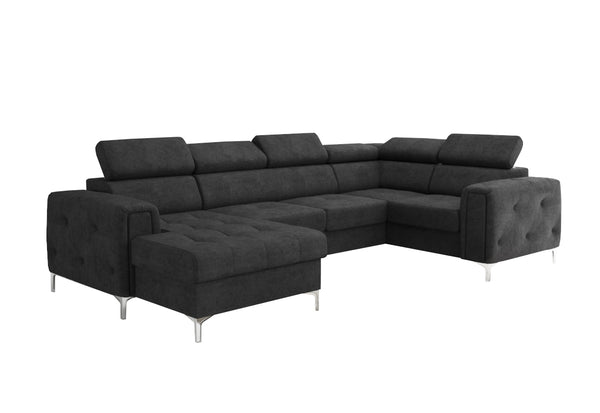 ORIN MAX 3 U alakú ülőgarnitúra, 320x99x185, moly 99, balos -  - 0
