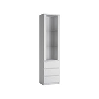 FRILO vitrines szekrény, 50,1x200x40, alpesi fehér -  - 0