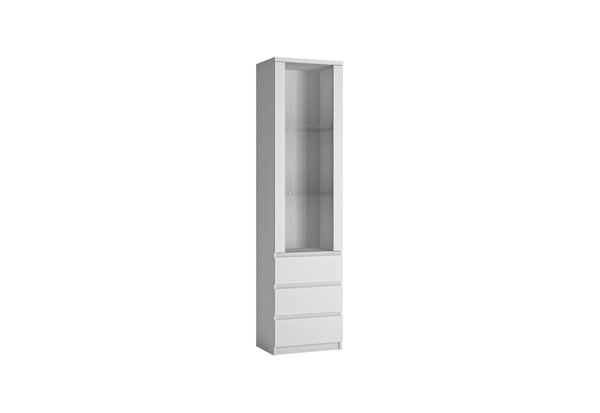 FRILO vitrines szekrény, 50,1x200x40, alpesi fehér -  - 0