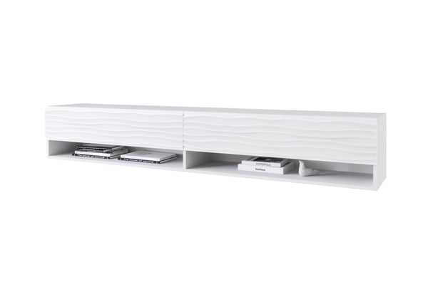 MENDES A 2 TV asztal, 180x30x31, fehér/fala, LED nélkül -  - 0