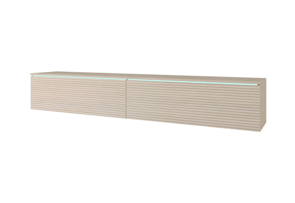 MENDES D 3 TV asztal, 180x30x33, tölgy gaja, LED nélkül -  - 0