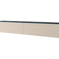 MENDES D 3 TV asztal, 180x30x33, matera/tölgy gaja, LED nélkül -  - 0