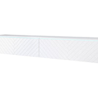 MENDES D 4 TV asztal, 180x30x33, fehér/jodelka, LED nélkül -  - 0