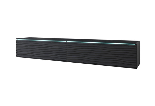 MENDES D 5 TV asztal, 180x30x33, fekete/fala, LED nélkül -  - 0