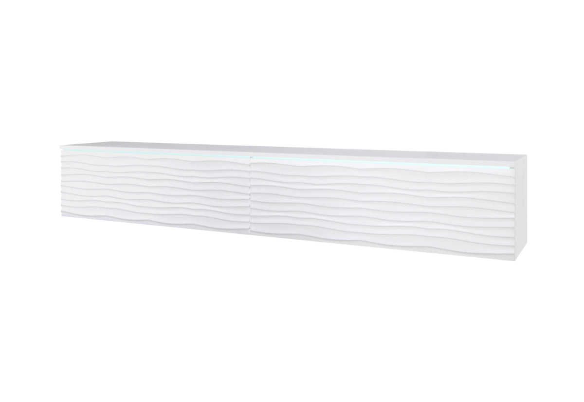 MENDES D 5 TV asztal, 180x30x33, fehér/fala, LED nélkül -  - 0
