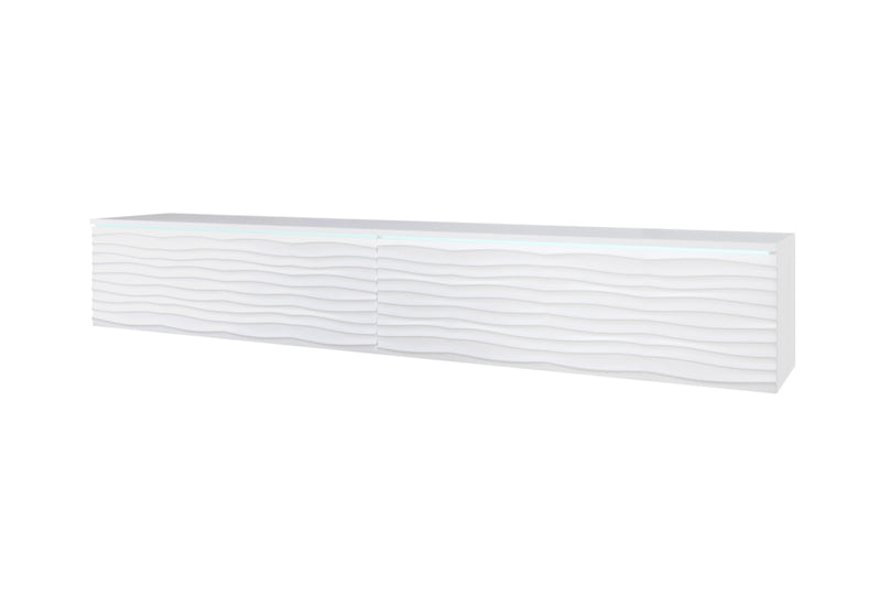 MENDES D 5 TV asztal, 180x30x33, fehér/fala, LED nélkül -  - 0