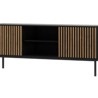 RATINA 2 TV asztal, 150x60x40, artisan tölgy/fekete matt -  - 0