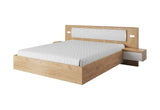 LOXEN franciaágy, 160x200, tölgy craft arany/fehér -  - 0