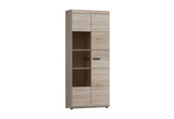 LINKEN magas vitrin, 80x194x37, tölgy sonoma -  - 0