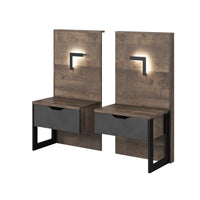 ADREN éjjeliszekrény készlet, 51,6x100x36,5, tölgy sand grande/matera -  - 0