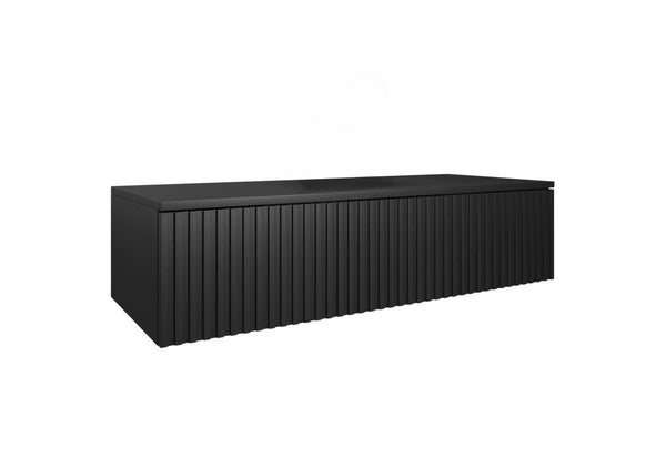 LOREL fürdőszoba szekrény a mosdó alatt, 120x30x48, fekete -  - 0