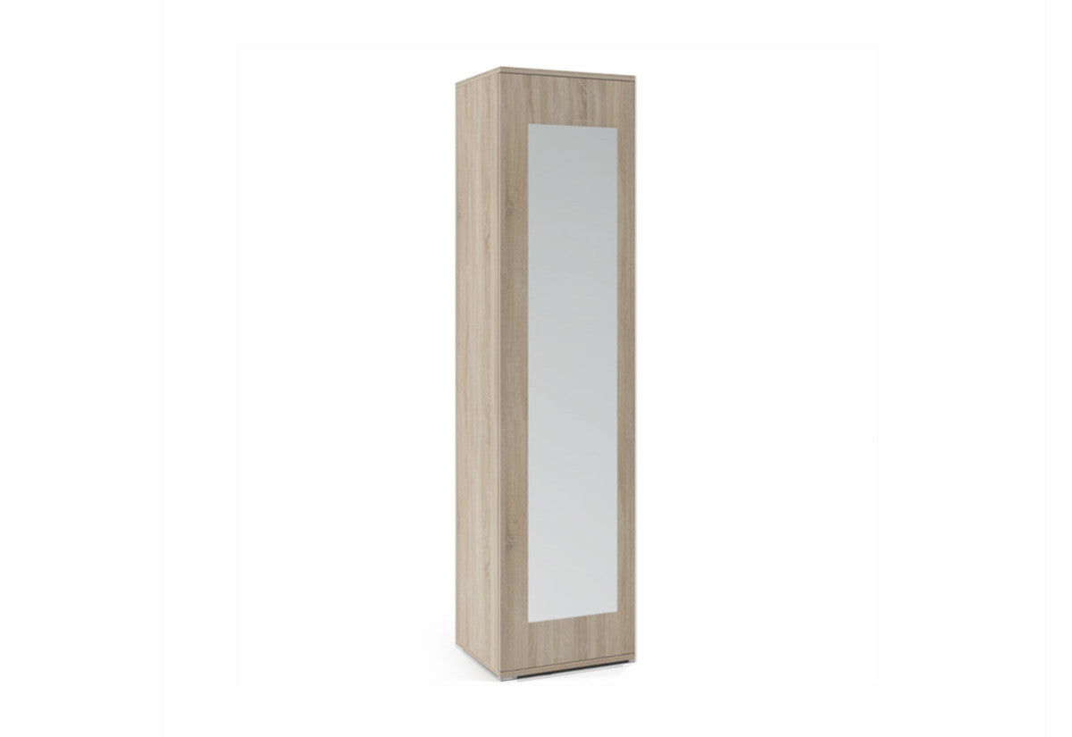 LAVA ruhásszekrény tükörrel, 45x185x40, tölgy sonoma -  - 0