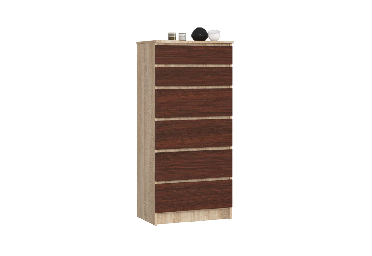 VYKA magas komód, 60,4x129,3x40, tölgy sonoma/wenge -  - 0