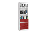 MURENA 2 polcrendszer, 60x180x35, fehér/red -  - 0