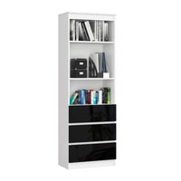 MURENA 2 polcrendszer, 60x180x35, fehér/fekete -  - 0