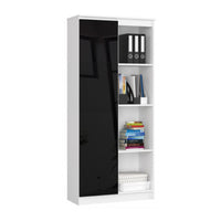 JANNY polcrendszer, 80x180x35, fehér/fekete -  - 0