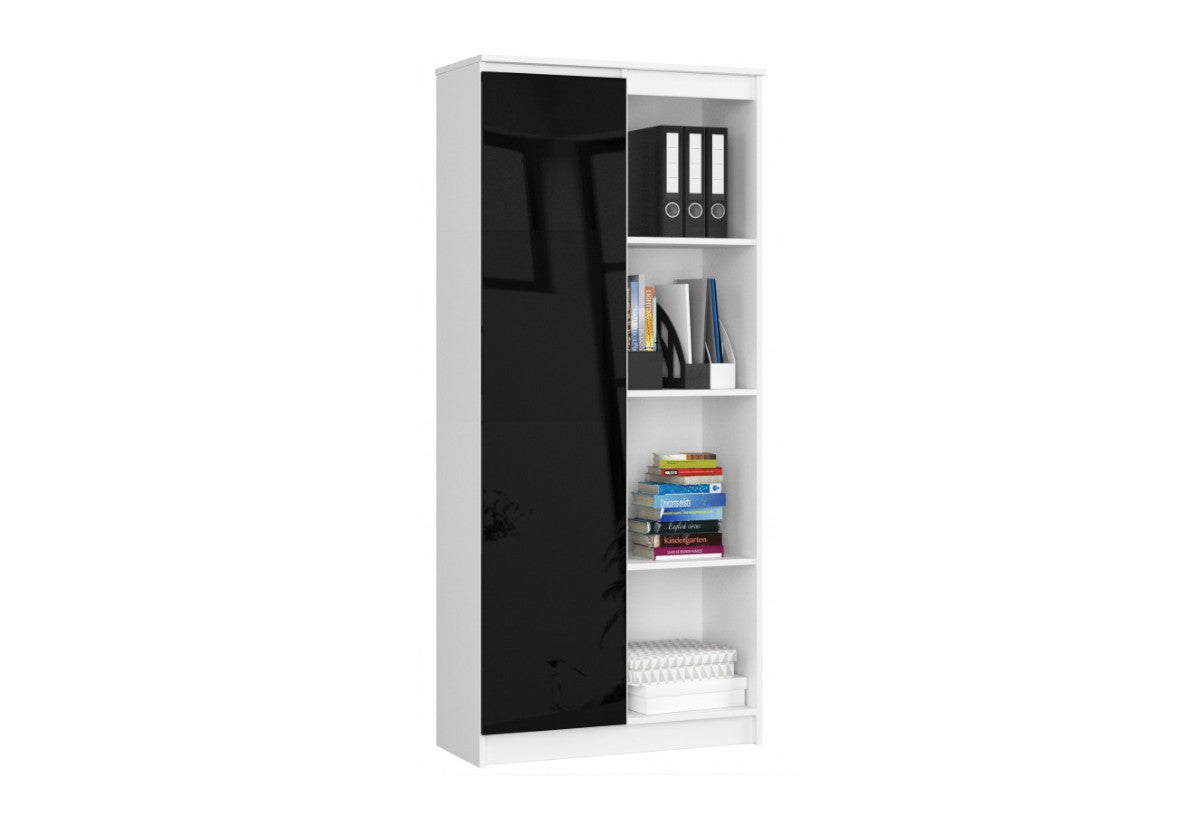 JANNY polcrendszer, 80x180x35, fehér/fekete -  - 0