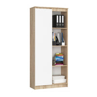 JANNY 2 polcrendszer, 80x180x35, tölgy sonoma/fehér -  - 0