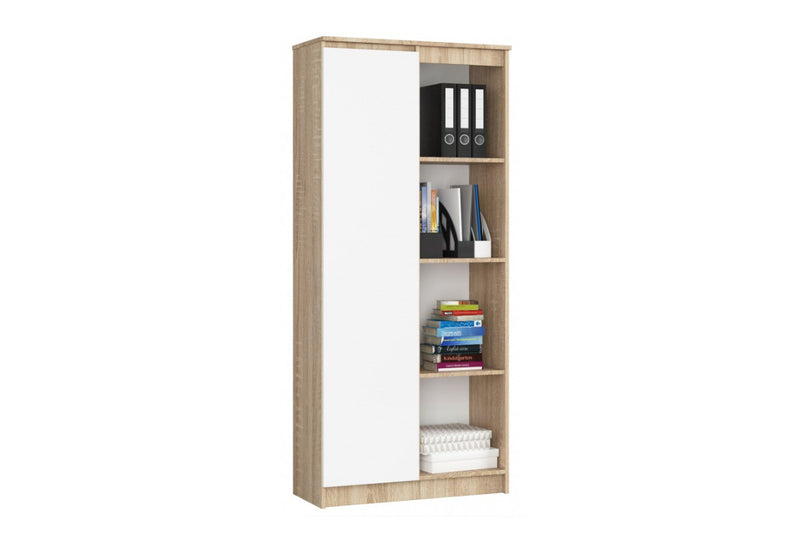 JANNY 2 polcrendszer, 80x180x35, tölgy sonoma/fehér -  - 0