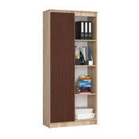 JANNY 2 polcrendszer, 80x180x35, tölgy sonoma/wenge -  - 0
