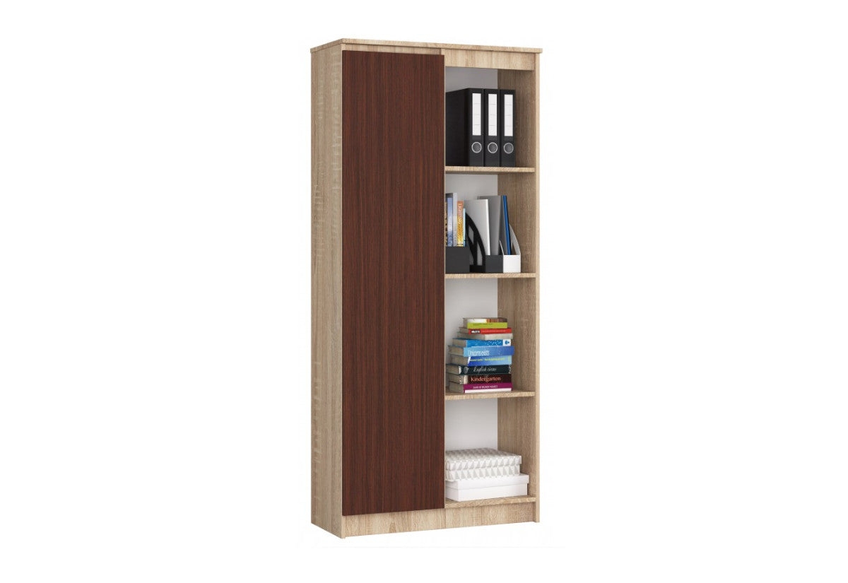 JANNY 2 polcrendszer, 80x180x35, tölgy sonoma/wenge -  - 0