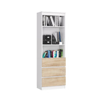 MURENA polcrendszer, 60x180x35, fehér/tölgy sonoma -  - 0