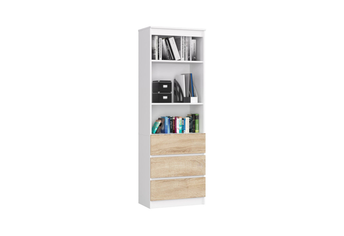MURENA polcrendszer, 60x180x35, fehér/tölgy sonoma -  - 0