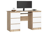 ASTRIT 2 íróasztal, 135x77x50, tölgy sonoma/fehér -  - 0