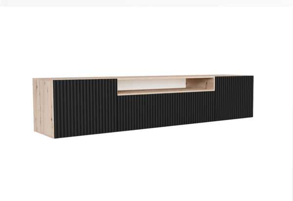 LENONA TV asztal, 200x42x41, tölgy artisan/fekete -  - 0